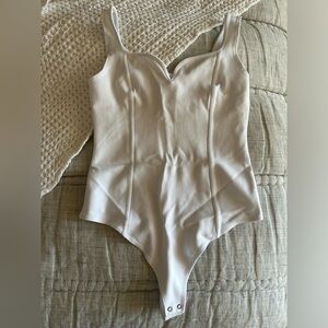 NWOT- Abercrombie- Soft A&F Collection- White Bodysuit- Size XS